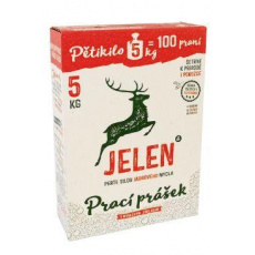 Prací prášok Jelen 100praní, 5kg BOX