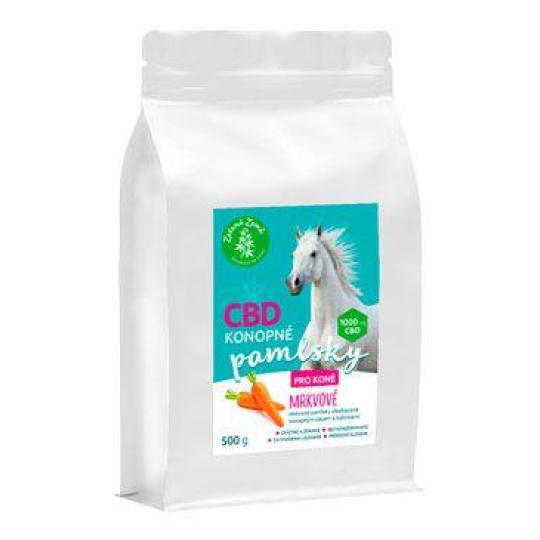 CBD pamlsky pro koně mrkvové 500g