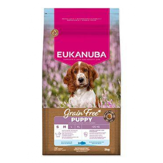 Eukanuba Dog GF Puppy Small&Medium bohaté na Oc.Fish 3kg