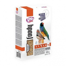 LOLO Foody kompletné krmivo pre zebričky 500 g krabička