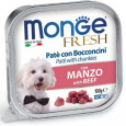 MONGE FRESH - paštéta a kúsky s hovädzím 100 g pre psy