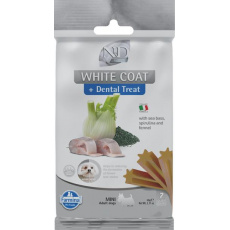 Pamlsok Farmina ND White Dog Sea Bass Fenn Rice Spiru Adult Mini 60g