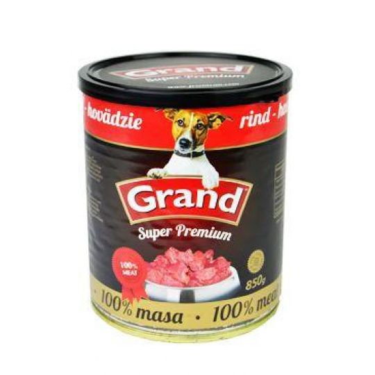 GRAND Dog konz. SuperPremium hovädzie 850g GRAND Dog konz. SuperPremium hovädzie 850g