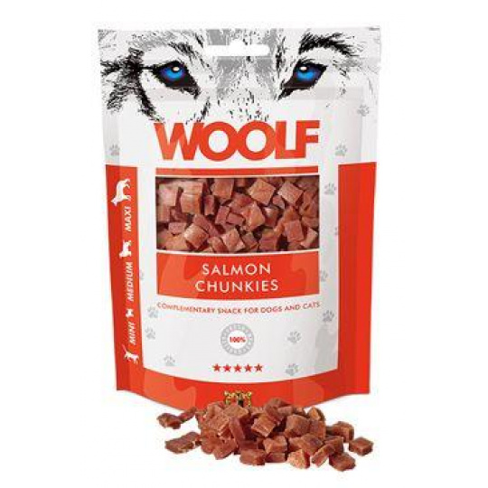 WOOLF Classic pôch. Salmon Chunkies 100g