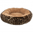 SOFT Edition okrúhle lôžko LEO s okrajom, ø 50 cm, hnedá/leopardia