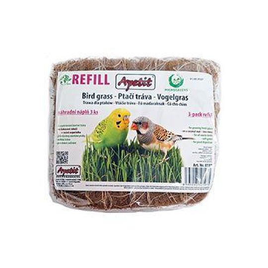 Apetit vtáčia tráva REFILL náhr.rohož,semienka 3x30g Apetit vtáčia tráva REFILL náhr.rohož,semienka 3x30g