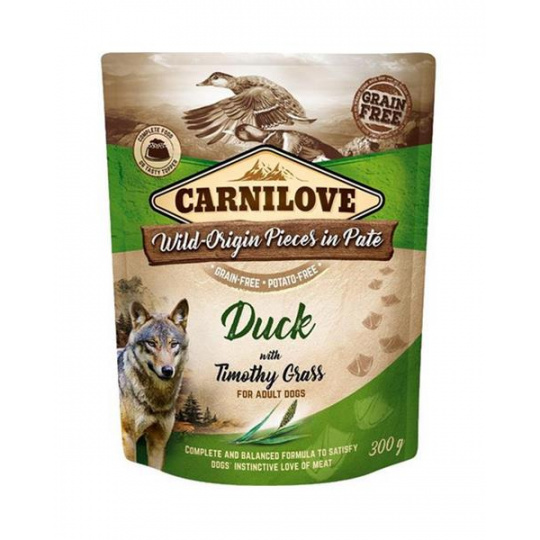 Carnilove dog Kapsička Paté Kačica s Timoťkou 12 x 300 g