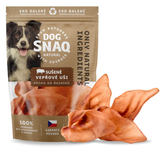 DOG SNAQ vepřové ucho sušené 4 ks