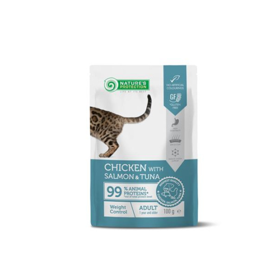 Natures P KAPSULE cat adult weight control chicken & salmon & tuna 22 x 100 g