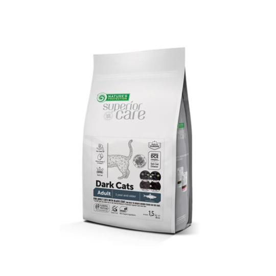 Natures P Superior care dark cat GF adult sleď all breed 1,5 kg
