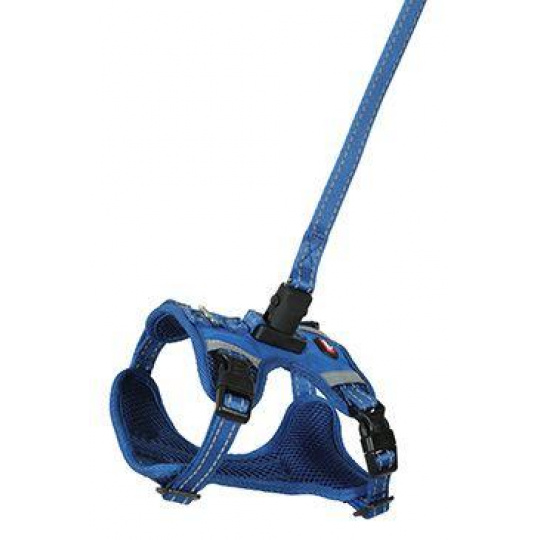 Postroj pes s vodítkom 2m CLIP&GO modrá S Zolux