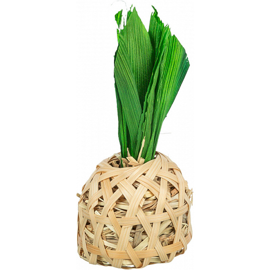 Ananas, hračka pro hlodavce,  bambus, kukuřičné listy, seno, 6,5 × 14 cm