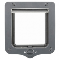 Priechodné dvierka pre mačku, 2-cestné, 20x22cm, sivé