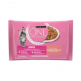 Nestlé PURINA ONE cat Junior mini filetky s lososom a mrkvou v šťave 4x85g