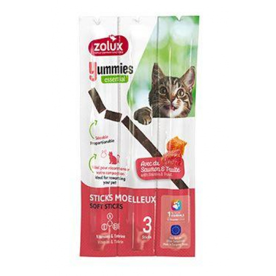 Pochoutka kočka YUMMIES losos a pstruh 3ks Zolux Pochoutka kočka YUMMIES losos a pstruh 3ks Zolux