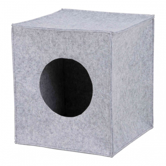 ANTON filcová krabica/jaskyňa pre mačku, vhodné do IKEA regálu 33cm sivá