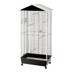 Voliéra NOTA 76,5x57x161,5cm pre malé vtáky čierna FP