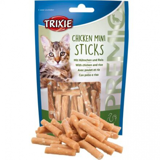Premio MINI STICKS - mini tyčinky kuracie s ryžou 50 g Premio MINI STICKS - mini tyčinky kuracie s ryžou 50 g