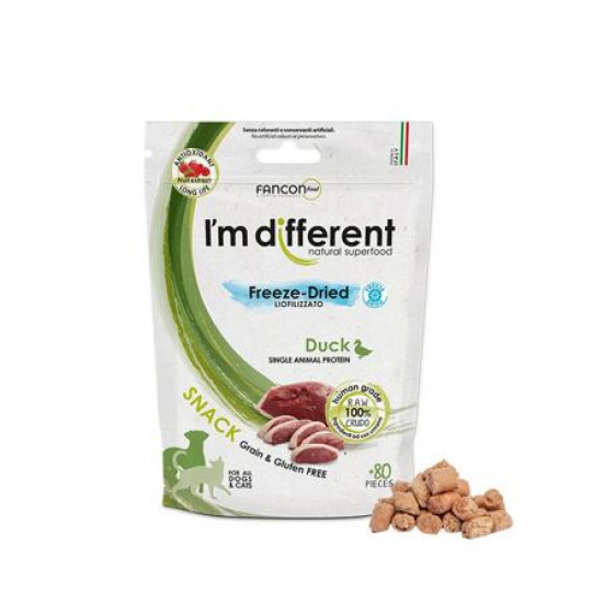 I´M DIFFERENT SNACK kačica - mrazom sušená pochúťka, 40 g