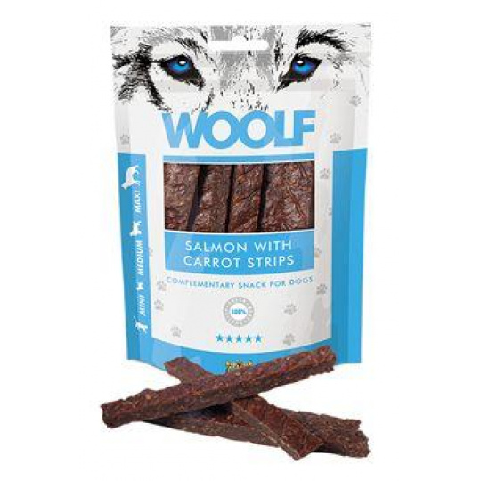 WOOLF Classic pôch. Losos s mrkvovými pásikmi 100g