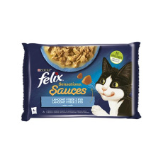 Nestlé FELIX Sensations cat Multipack treska&sardinka kapsička 4x85 g