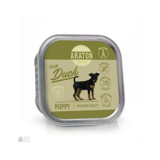 ARATON dog junior duck vanička 150 g