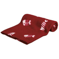 Flísová deka BEANY 100x70cm - vínová s rybí kostrou Flísová deka BEANY 100x70cm - vínová s rybí kostrou