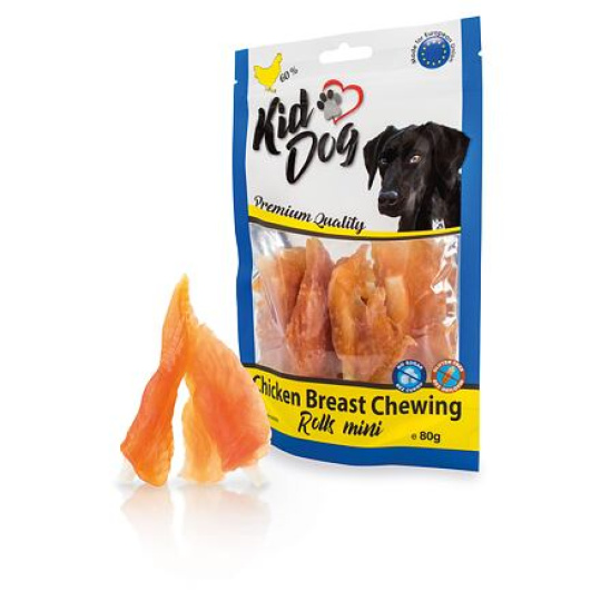 KIDDOG kuřecí prsa na buvolí tyčince mini 9 cm 80 g