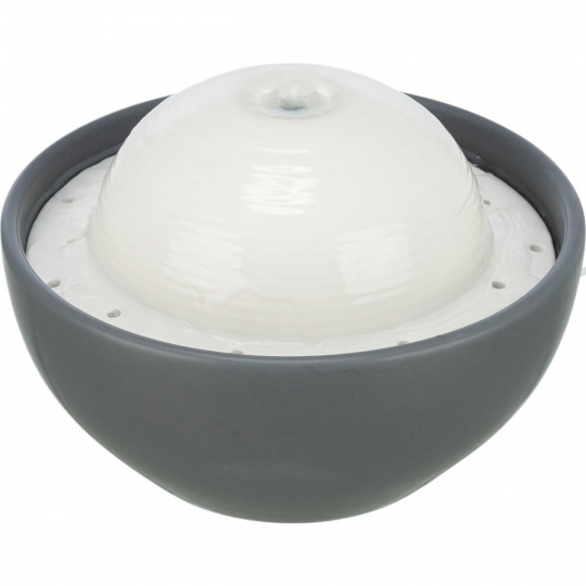 Vital Dome keramická fontánka na pitie, 1,5 l/20 x 10 x 20 cm, sivá/biela Vital Dome keramická fontánka na pitie, 1,5 l/20 x 10 x 20 cm, sivá/biela