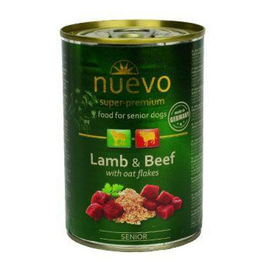 Nuevo pes Senior Jahňacie s ovsenými vl. konz. 400g Nuevo pes Senior Jahňacie s ovsenými vl. konz. 400g