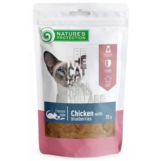 Pamlsek Natures P Snack cat chicken & blueberries 12x75 g