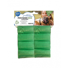 Vrecká DUVO+ na zber psích výkalov, 16x20 biologicky rozložiteľných vreciek, zelená farba