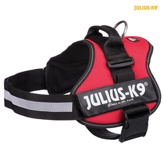 Julius-K9 silový postroj 2/L-XL 71-96 cm/50 mm,  - červený