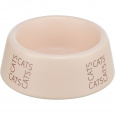 Keramická miska pre mačky s nápisom CATS, 0,15 l/o 12 cm, ružová