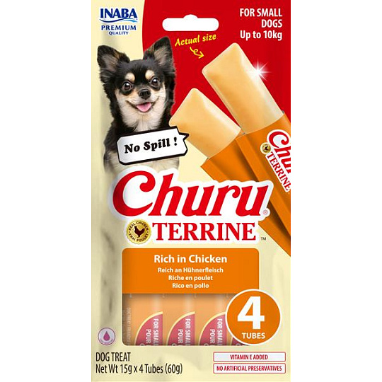 Pamlsok Inaba Churu Terrine dog kura 4 x 15 g Pamlsok Inaba Churu Terrine dog kura 4 x 15 g