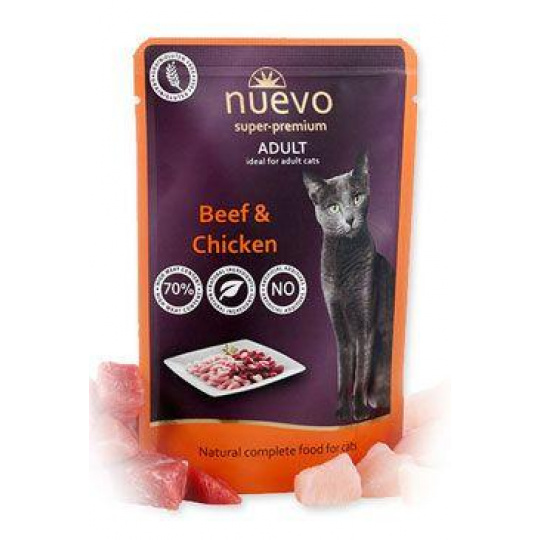 Nuevo kočka kapsa Adult Kuře a Hovězí 85g