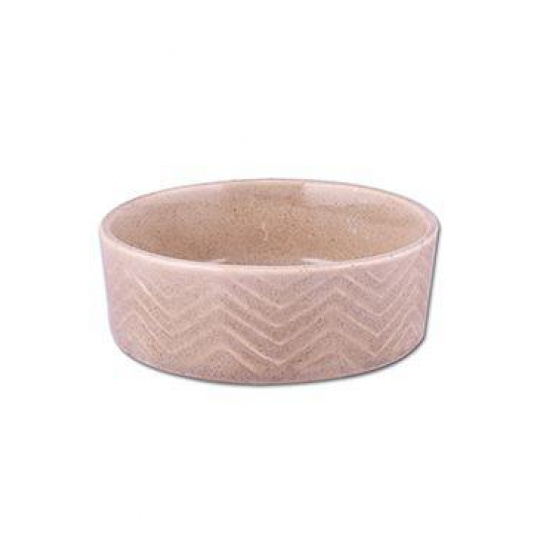 Miska keramická Zig Zag 12cm písková 0,34l Miska keramická Zig Zag 12cm písková 0,34l