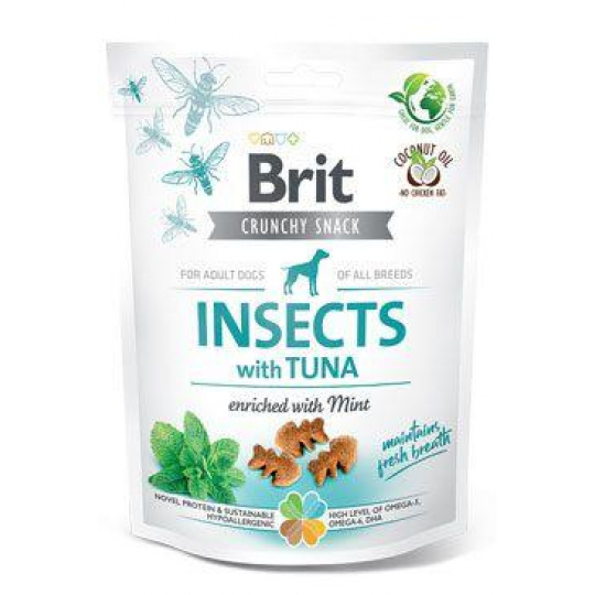 Brit Care Dog Crunchy Crack. Insec. Tuniak Mint 200g
