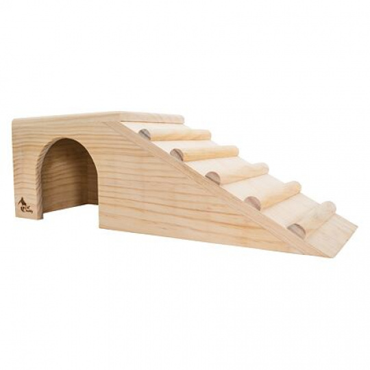 PetBuddy domček s rampou prírodný, 42 x 15 x 14 cm, borovicové drevo PetBuddy domček s rampou prírodný, 42 x 15 x 14 cm, borovicové drevo