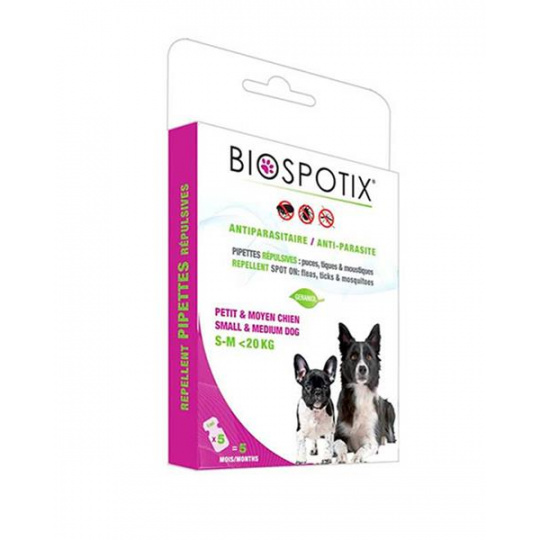 BIOGANCE Biospotix Dog spot-on S-M s repelentným účinkom 5 x 1 ml (do 20 kg) BIOGANCE Biospotix Dog spot-on S-M s repelentným účinkom 5 x 1 ml (do 20 kg)