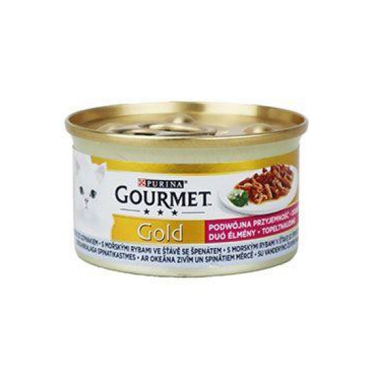 Gourmet Gold konz. mačka pašt. more.ryby a špenát 85g